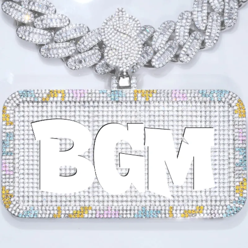 CUSTOM LETTER NECKLACE 3D COLORFUL SQUARE sold by The GUU Shop