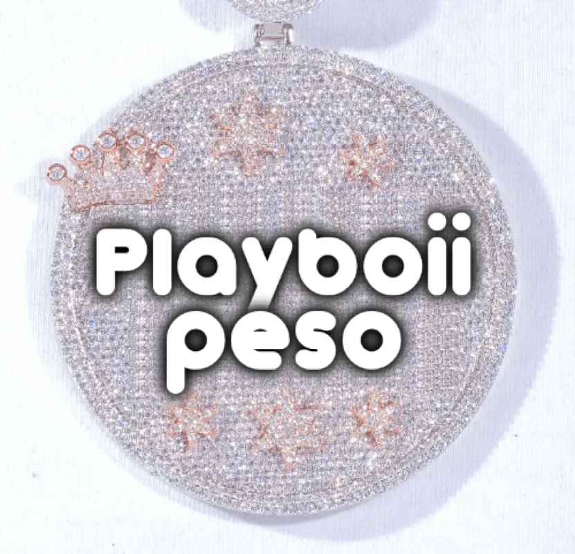 CUSTOM LETTER NECKLACE 3D BIG CROWN DISC sold by The GUU Shop