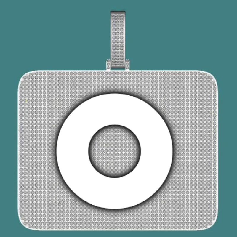 CUSTOM LETTER NECKLACE 3D BIG SQUARE sold by The GUU Shop