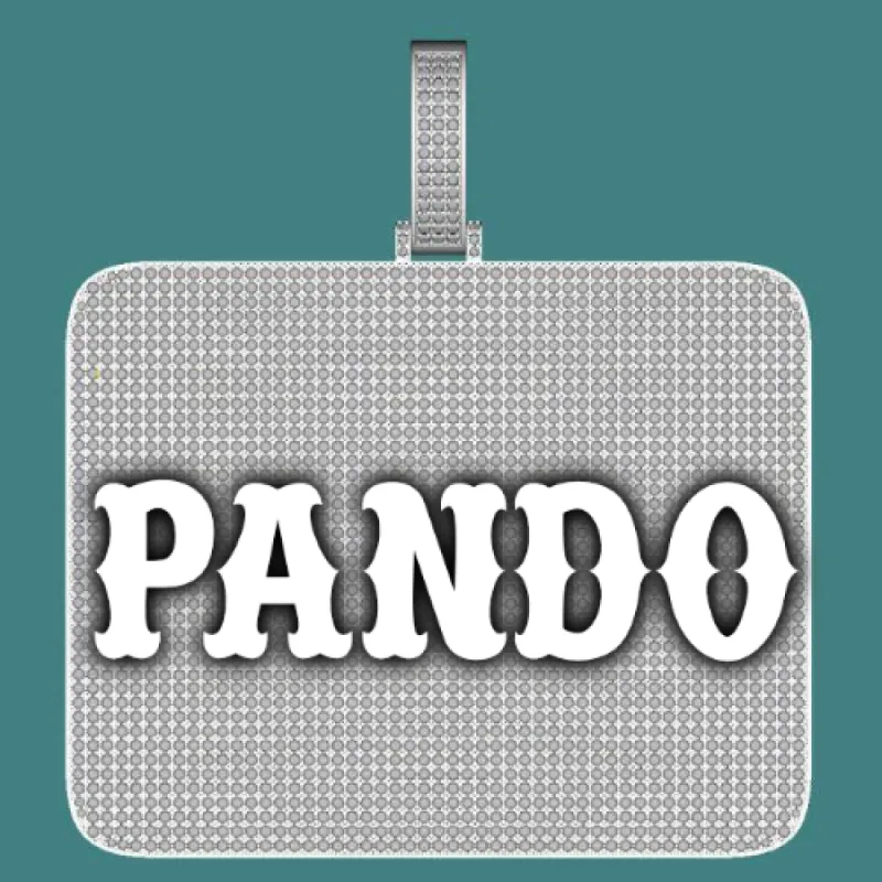 CUSTOM LETTER NECKLACE 3D BIG SQUARE sold by The GUU Shop