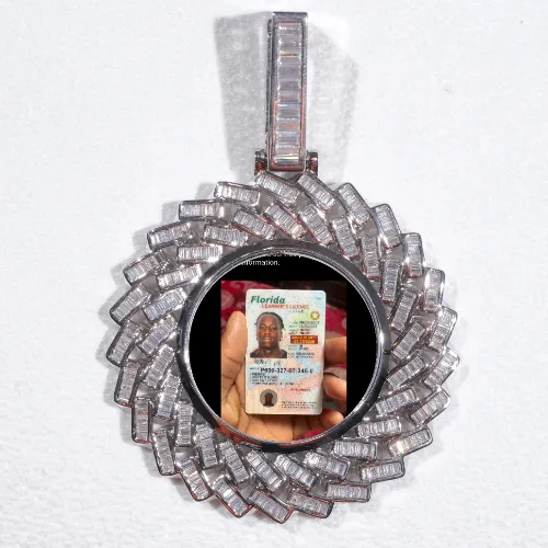 Large 3D Baguette Custom Picture Pendant sold by The GUU Shop