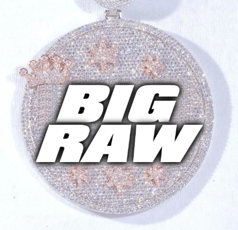 CUSTOM LETTER NECKLACE 3D BIG CROWN DISC sold by The GUU Shop