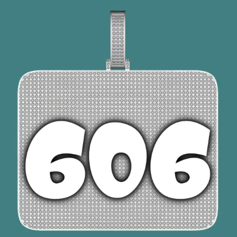 CUSTOM LETTER NECKLACE 3D BIG SQUARE sold by The GUU Shop