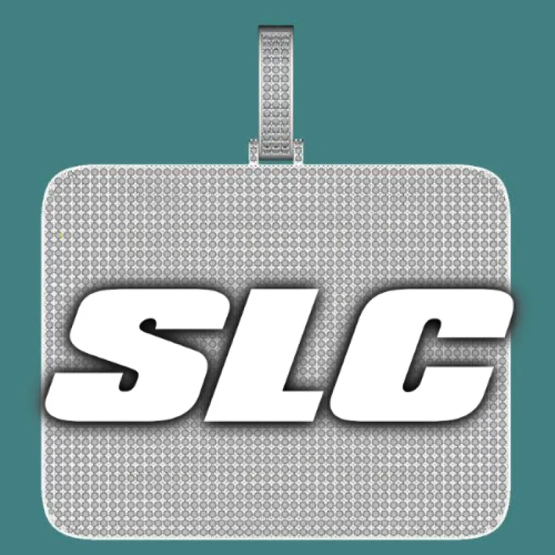 CUSTOM LETTER NECKLACE 3D BIG SQUARE sold by The GUU Shop