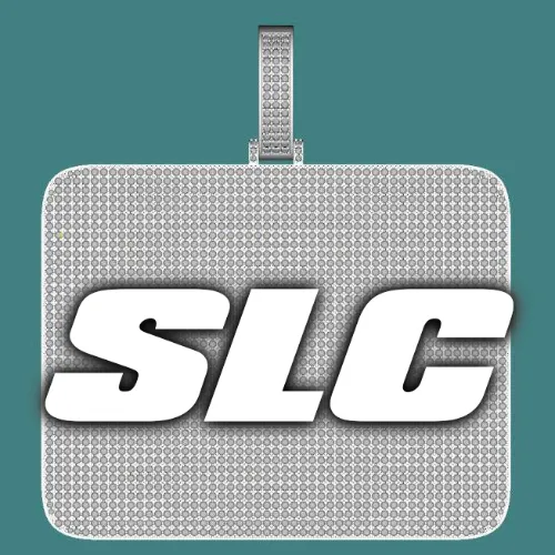 CUSTOM LETTER NECKLACE 3D BIG SQUARE sold by The GUU Shop