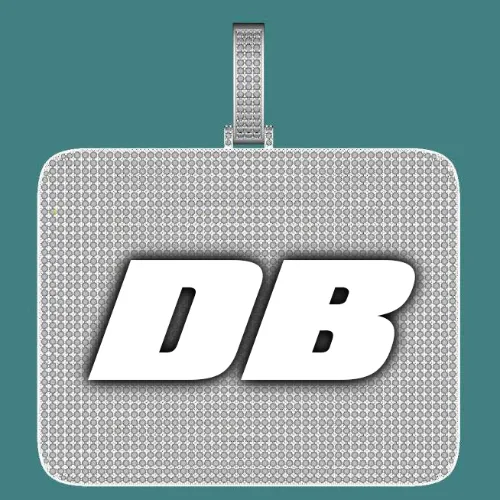 CUSTOM LETTER NECKLACE 3D BIG SQUARE sold by The GUU Shop