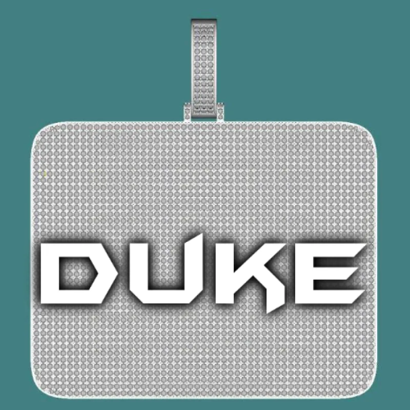 CUSTOM LETTER NECKLACE 3D BIG SQUARE sold by The GUU Shop