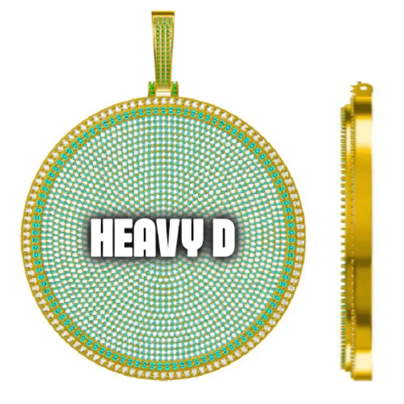 CUSTOM LETTER NECKLACE 3D BIG DISC made by The GUU Shop