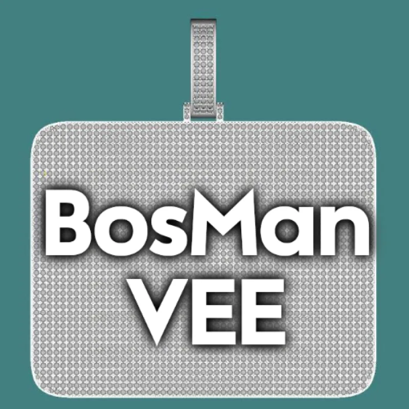 CUSTOM LETTER NECKLACE 3D BIG SQUARE sold by The GUU Shop