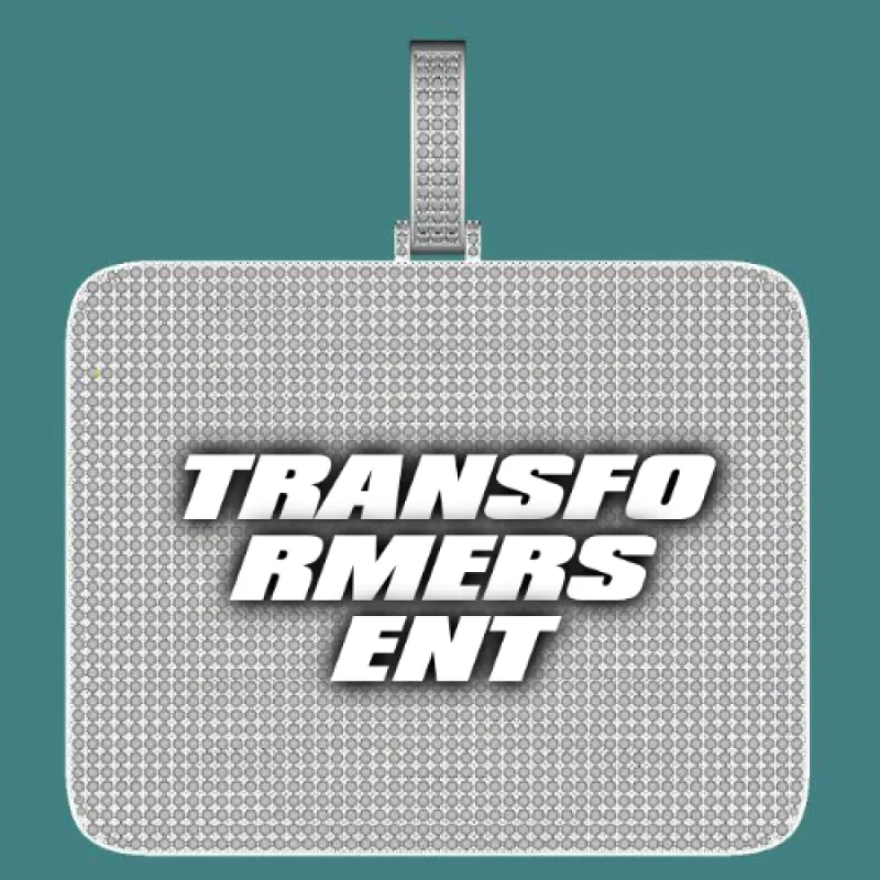 CUSTOM LETTER NECKLACE 3D BIG SQUARE sold by The GUU Shop