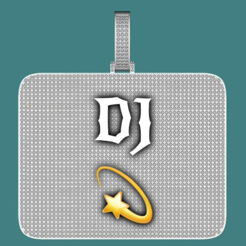 CUSTOM LETTER NECKLACE 3D BIG SQUARE sold by The GUU Shop