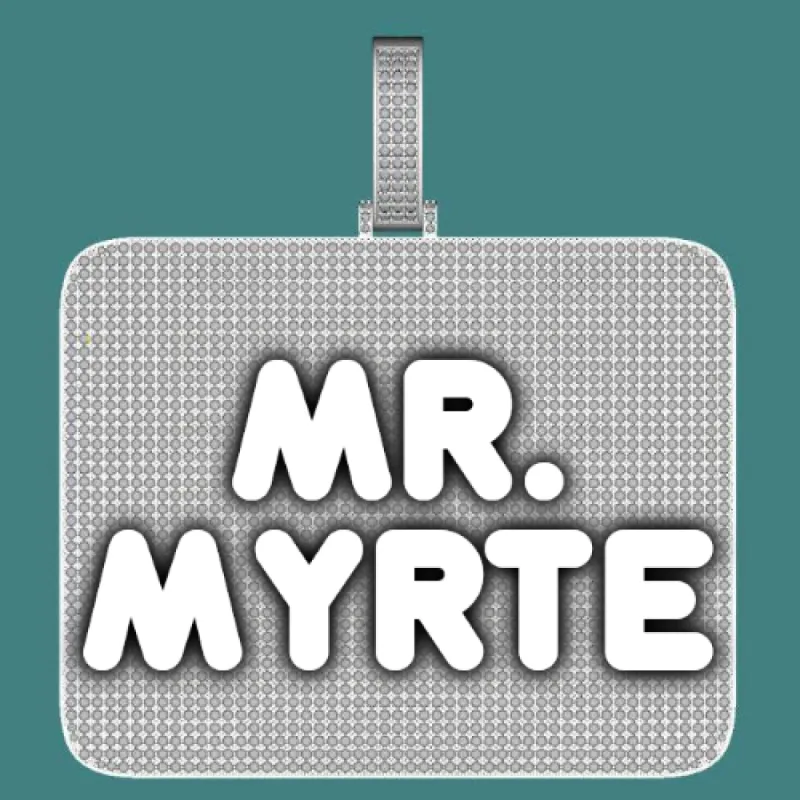 CUSTOM LETTER NECKLACE 3D BIG SQUARE sold by The GUU Shop