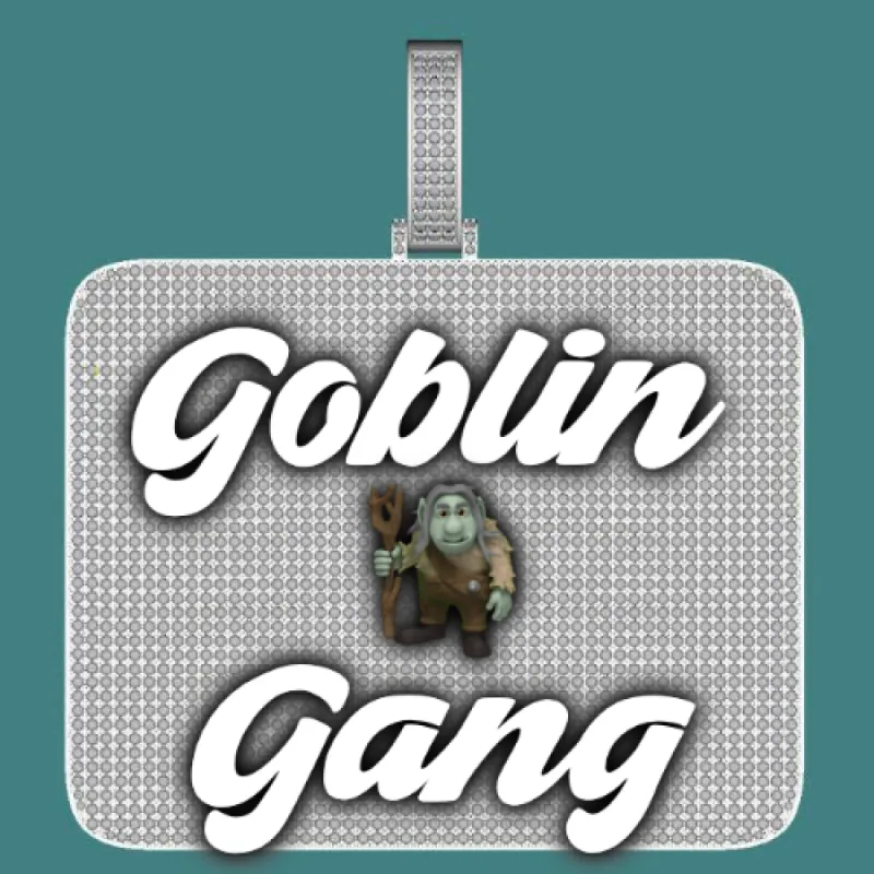 CUSTOM LETTER NECKLACE 3D BIG SQUARE sold by The GUU Shop