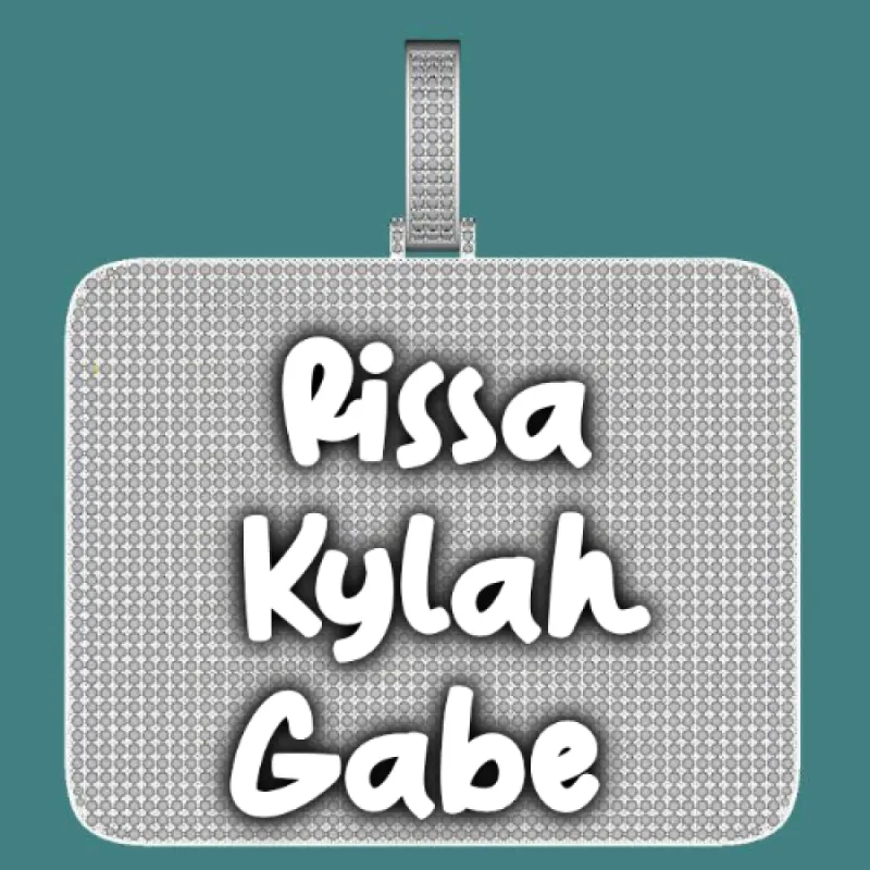 CUSTOM LETTER NECKLACE 3D BIG SQUARE sold by The GUU Shop