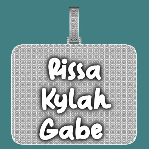 CUSTOM LETTER NECKLACE 3D BIG SQUARE sold by The GUU Shop