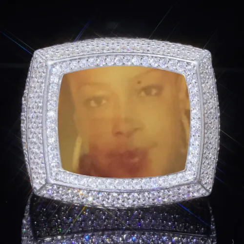 3D CUSTOM PICTURE ICED RING sold by The GUU Shop