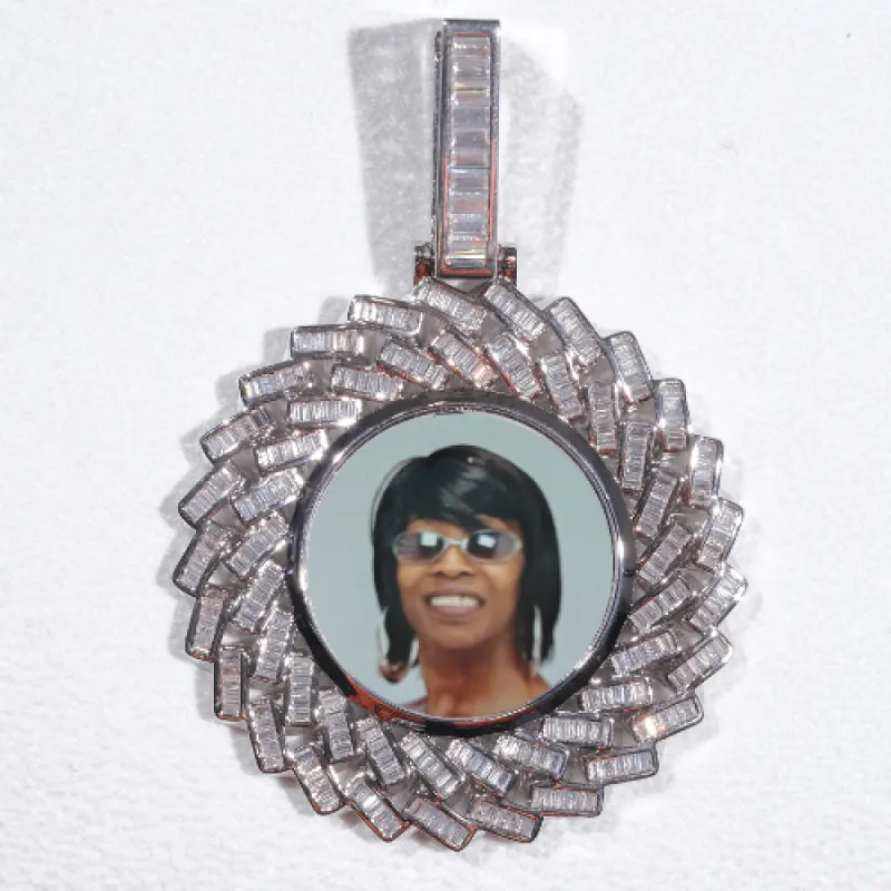 Large 3D Baguette Custom Picture Pendant sold by The GUU Shop