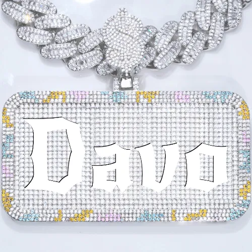 CUSTOM LETTER NECKLACE 3D COLORFUL SQUARE sold by The GUU Shop