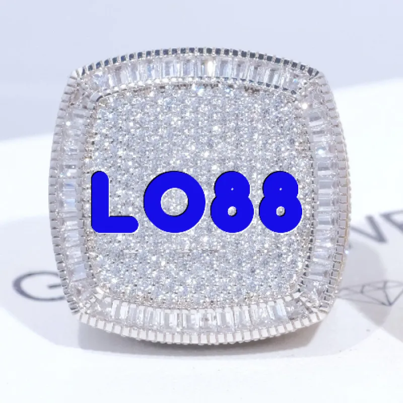 CUSTOM LETTER 3D ICED RING sold by The GUU Shop