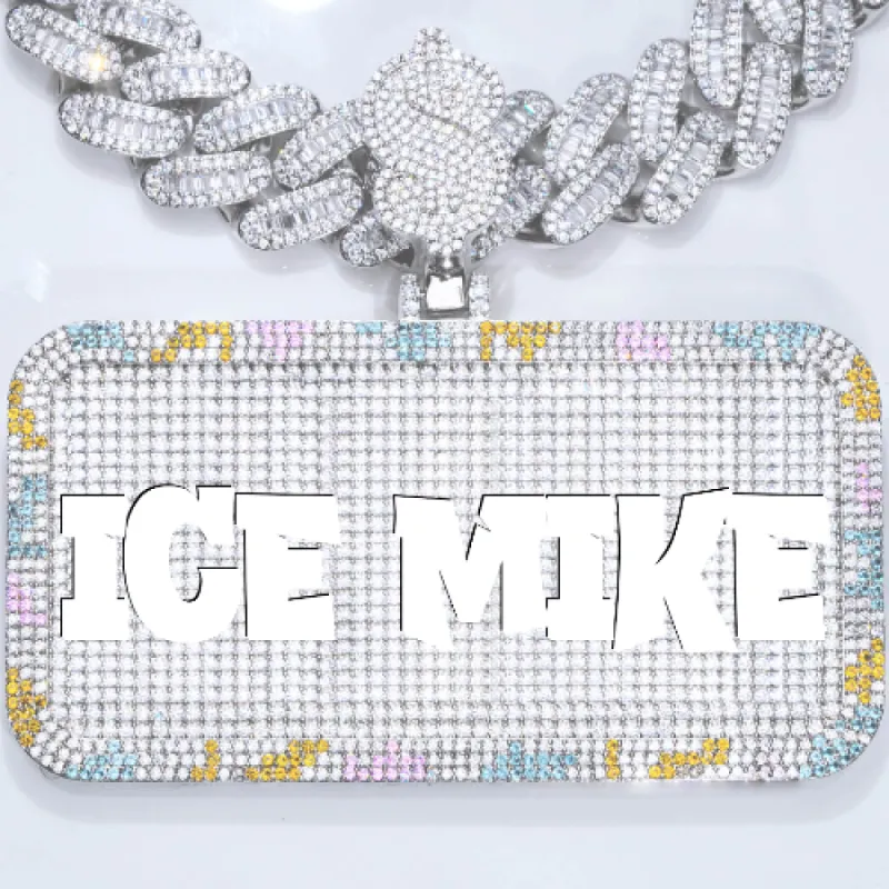 CUSTOM LETTER NECKLACE 3D COLORFUL SQUARE sold by The GUU Shop