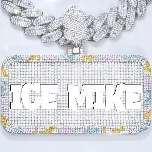 CUSTOM LETTER NECKLACE 3D COLORFUL SQUARE sold by The GUU Shop