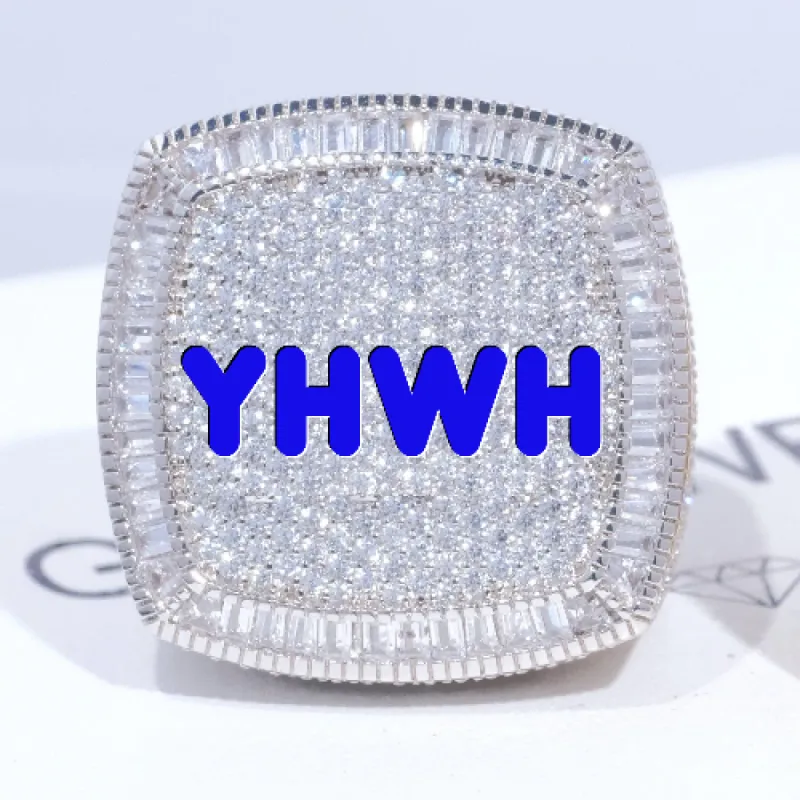CUSTOM LETTER 3D ICED RING sold by The GUU Shop
