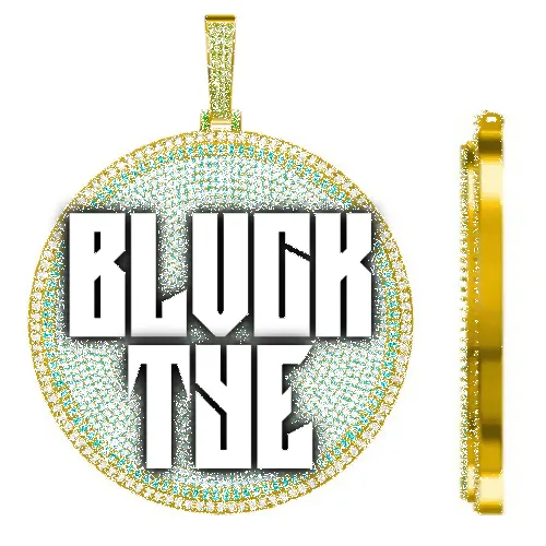 CUSTOM LETTER NECKLACE 3D BIG DISC sold by The GUU Shop