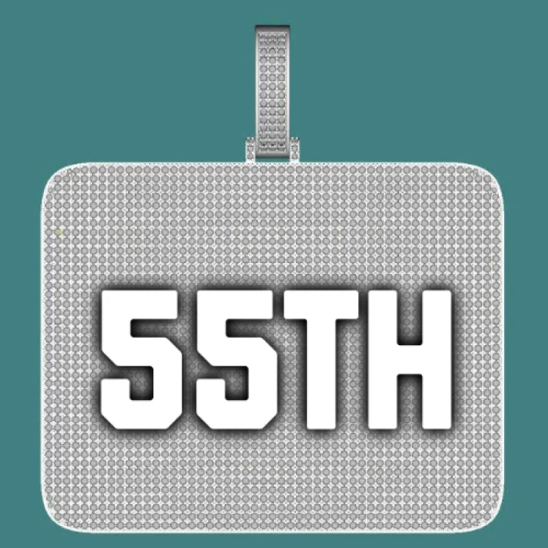 CUSTOM LETTER NECKLACE 3D BIG SQUARE sold by The GUU Shop