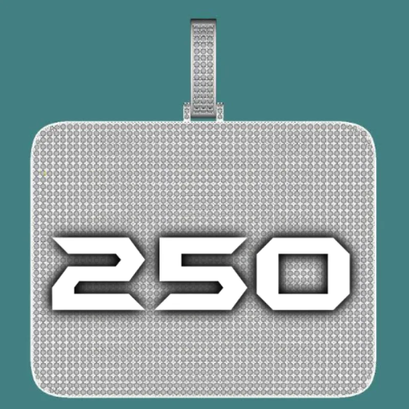 CUSTOM LETTER NECKLACE 3D BIG SQUARE sold by The GUU Shop