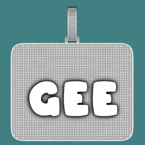 CUSTOM LETTER NECKLACE 3D BIG SQUARE sold by The GUU Shop