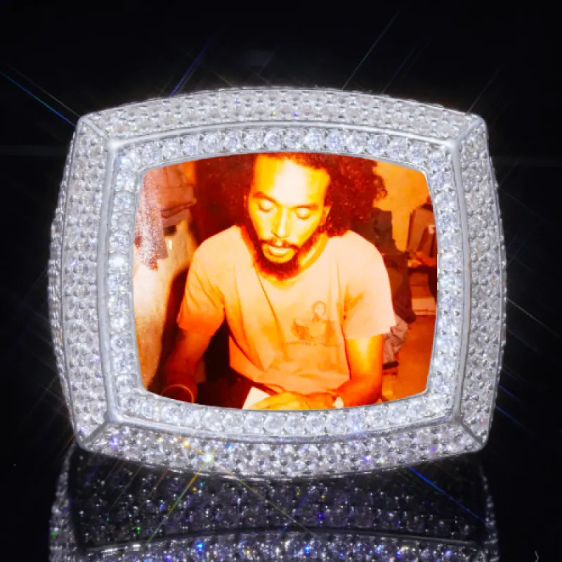 3D CUSTOM PICTURE ICED RING sold by The GUU Shop