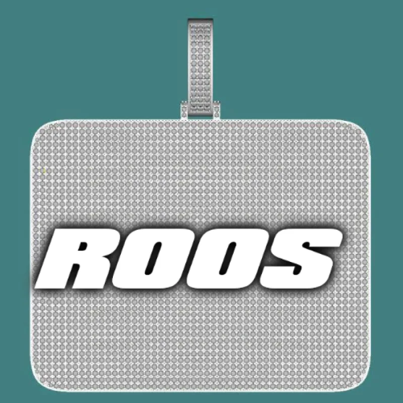 CUSTOM LETTER NECKLACE 3D BIG SQUARE sold by The GUU Shop