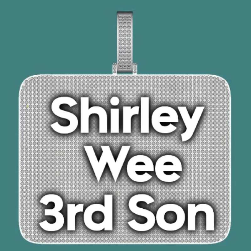 CUSTOM LETTER NECKLACE 3D BIG SQUARE sold by The GUU Shop