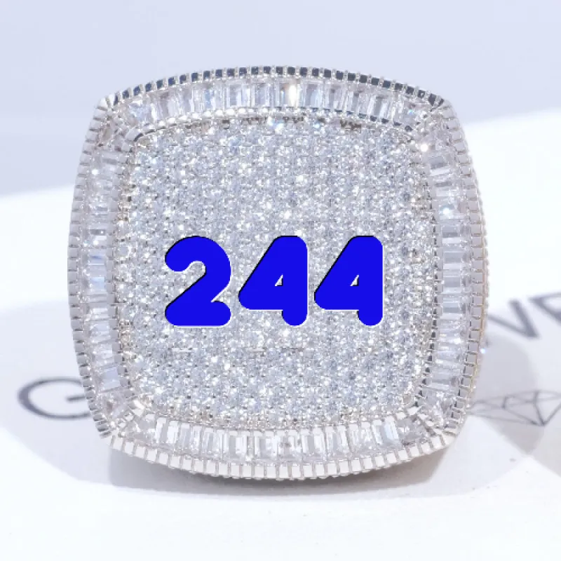 CUSTOM LETTER 3D ICED RING sold by The GUU Shop