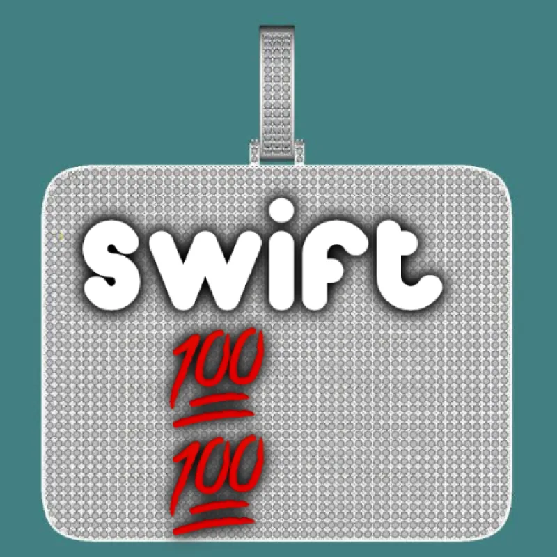 CUSTOM LETTER NECKLACE 3D BIG SQUARE sold by The GUU Shop