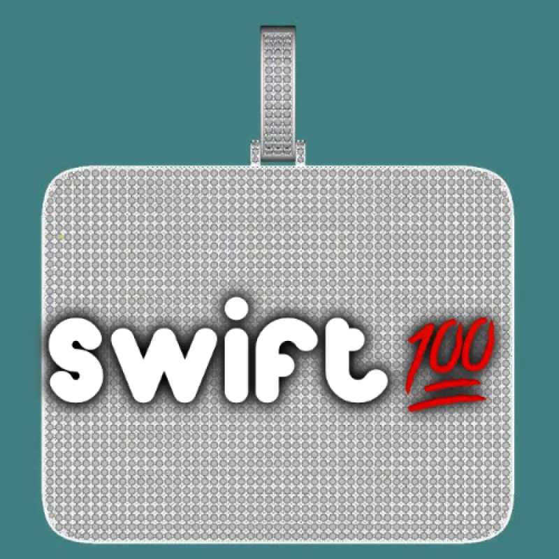 CUSTOM LETTER NECKLACE 3D BIG SQUARE sold by The GUU Shop