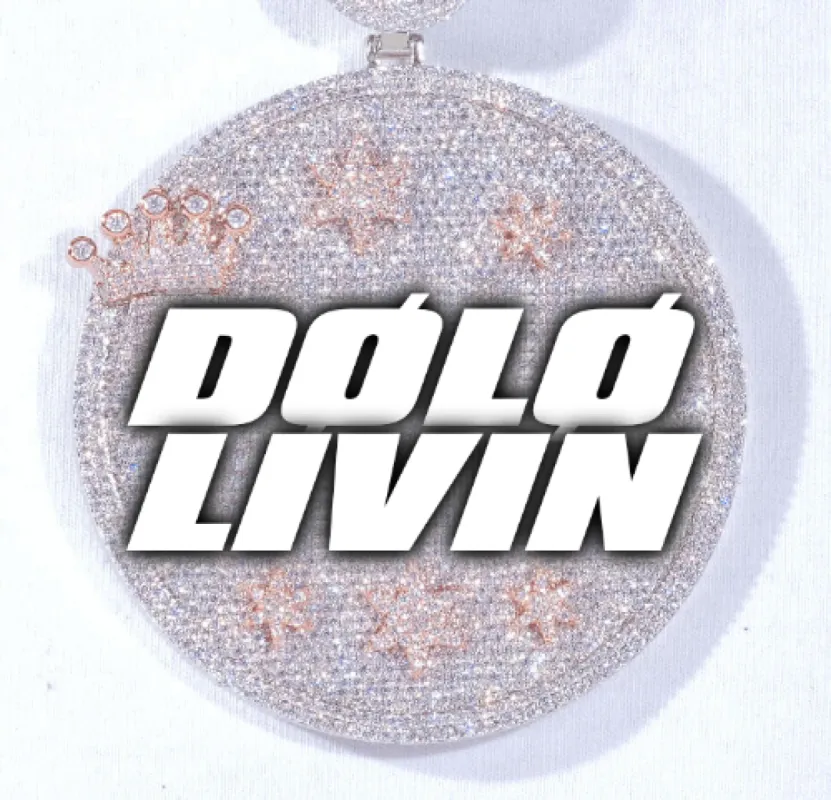 CUSTOM LETTER NECKLACE 3D BIG CROWN DISC sold by The GUU Shop