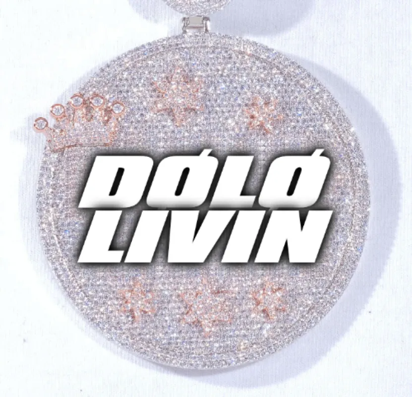 CUSTOM LETTER NECKLACE 3D BIG CROWN DISC sold by The GUU Shop