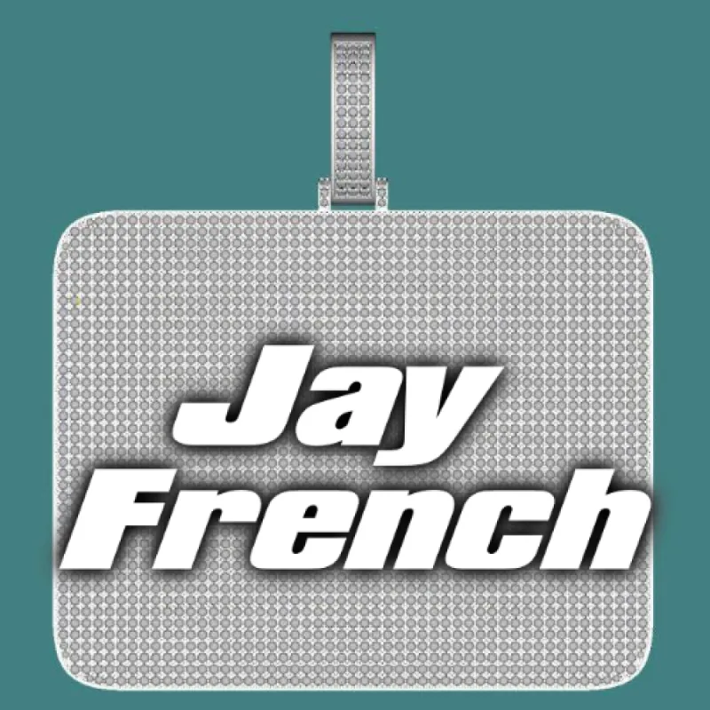 CUSTOM LETTER NECKLACE 3D BIG SQUARE sold by The GUU Shop