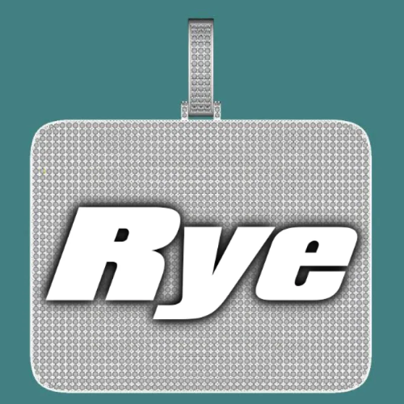 CUSTOM LETTER NECKLACE 3D BIG SQUARE sold by The GUU Shop