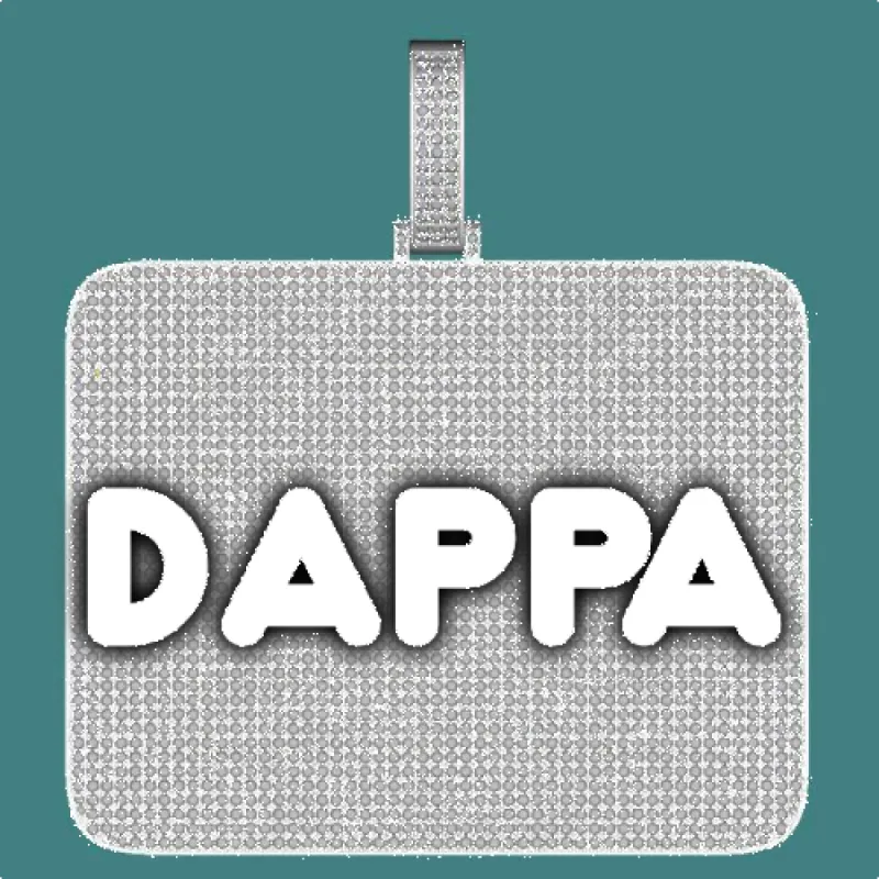 CUSTOM LETTER NECKLACE 3D BIG SQUARE sold by The GUU Shop