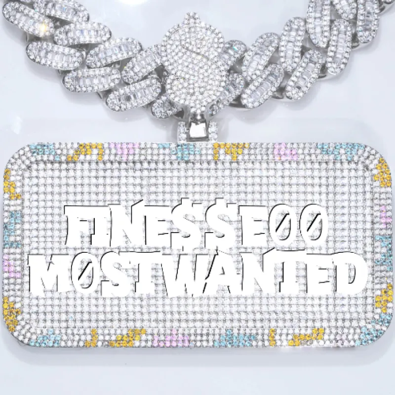 CUSTOM LETTER NECKLACE 3D COLORFUL SQUARE sold by The GUU Shop