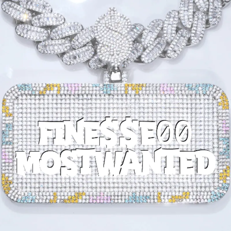 CUSTOM LETTER NECKLACE 3D COLORFUL SQUARE sold by The GUU Shop