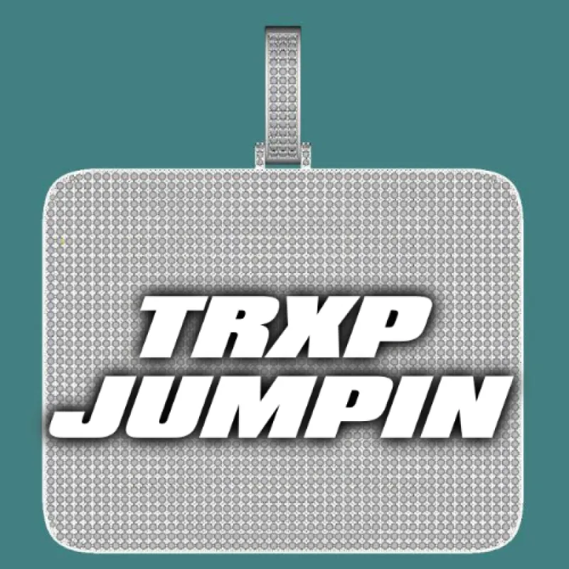 CUSTOM LETTER NECKLACE 3D BIG SQUARE sold by The GUU Shop