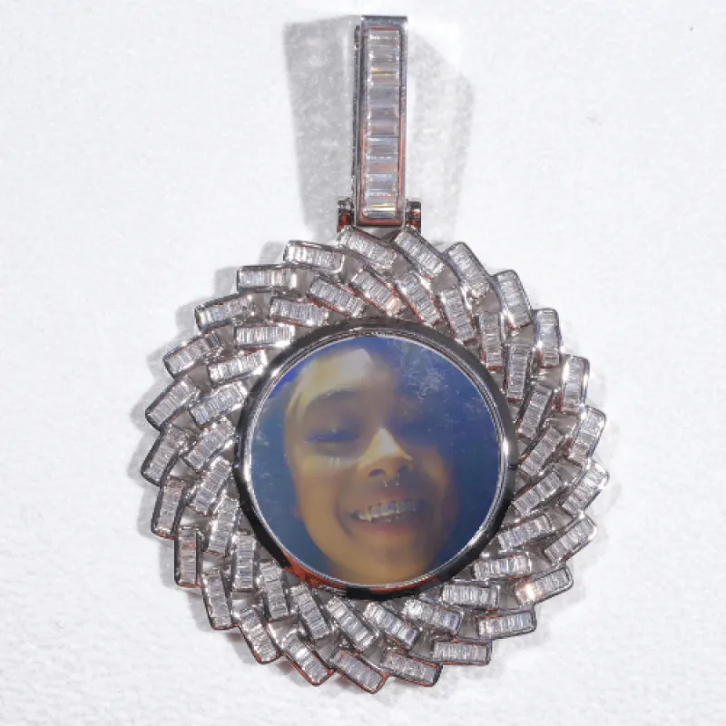 Large 3D Baguette Custom Picture Pendant sold by The GUU Shop