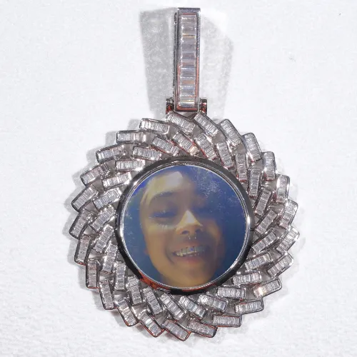 Large 3D Baguette Custom Picture Pendant sold by The GUU Shop