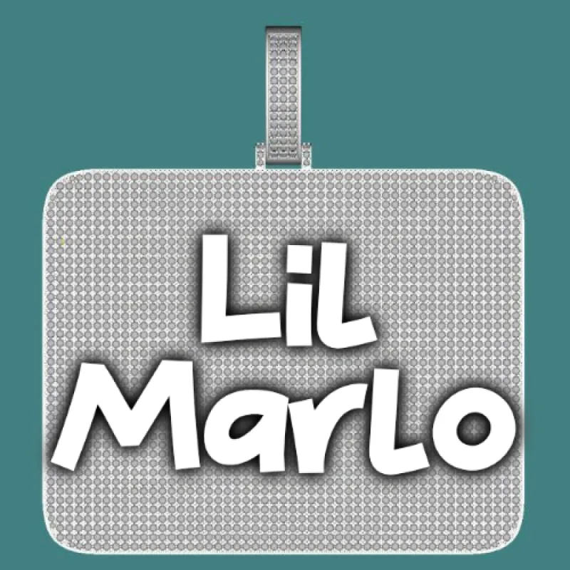 CUSTOM LETTER NECKLACE 3D BIG SQUARE sold by The GUU Shop