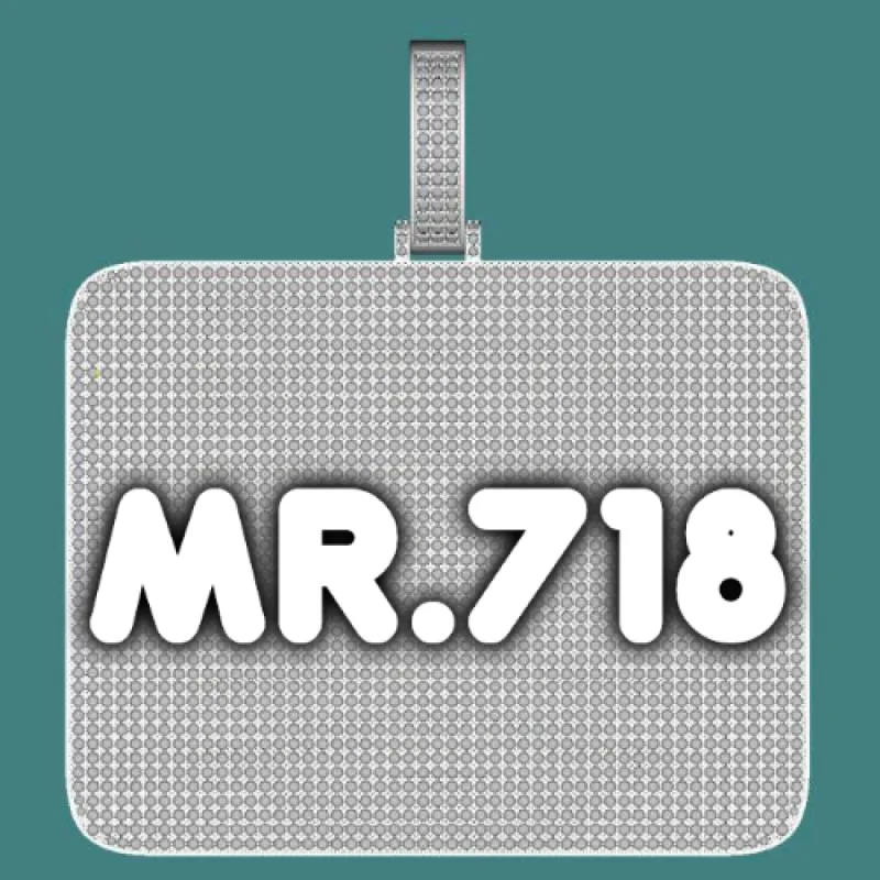 CUSTOM LETTER NECKLACE 3D BIG SQUARE sold by The GUU Shop