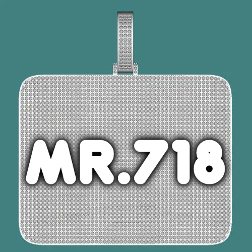 CUSTOM LETTER NECKLACE 3D BIG SQUARE sold by The GUU Shop