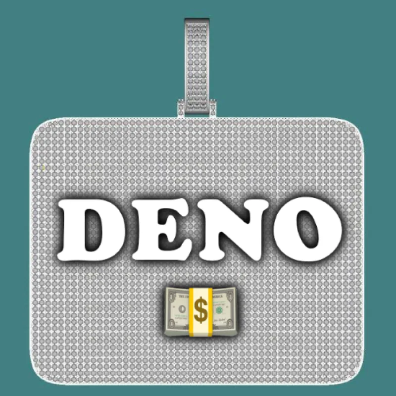 CUSTOM LETTER NECKLACE 3D BIG SQUARE sold by The GUU Shop